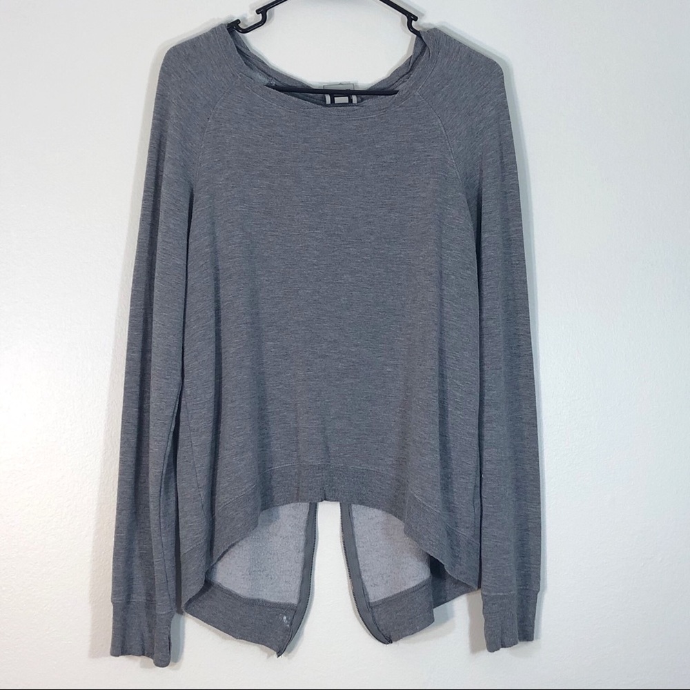Back Zipper Fleece Sweatshirt